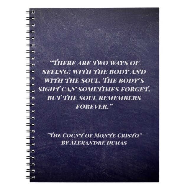 The Count of Monte Cristo Quote notebook (Front)