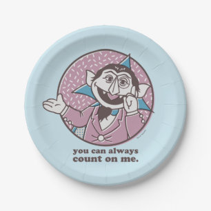 The Count   You Can Always Count On Me Paper Plate