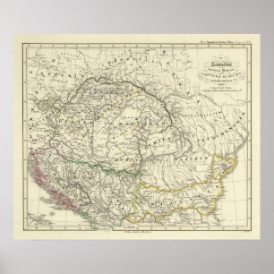 The countries on the lower Danube VtenXte Poster