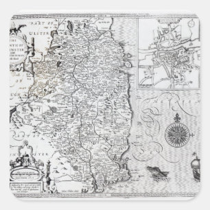 The County of Leinster with the City of Dublin Square Sticker
