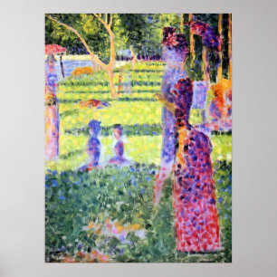 The Couple by Georges Seurat, Vintage Pointillism Poster