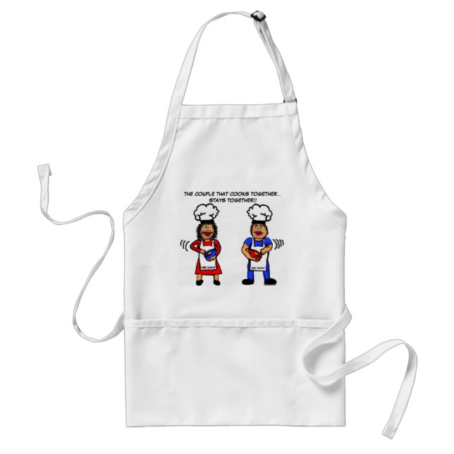 The Couple That Cooks Together Standard Apron (Front)
