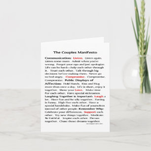 The Couples Manifesto Note Cards