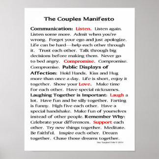 The Couples Manifesto Poster