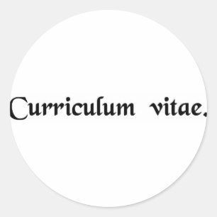 The course of one's life classic round sticker