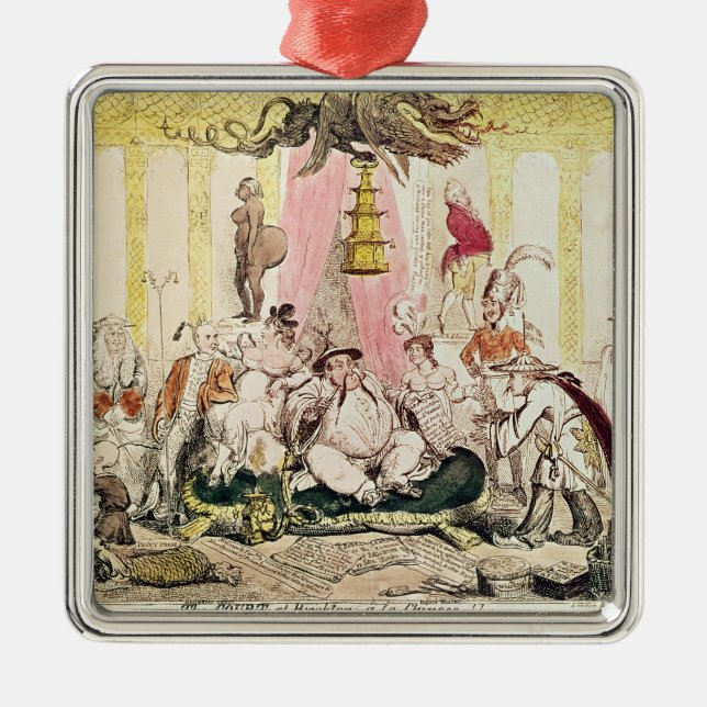 The Court at Brighton a la Chinese, 1816 Metal Tree Decoration (Front)