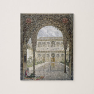 The Court of the Alberca in the Alhambra, Granada, Jigsaw Puzzle