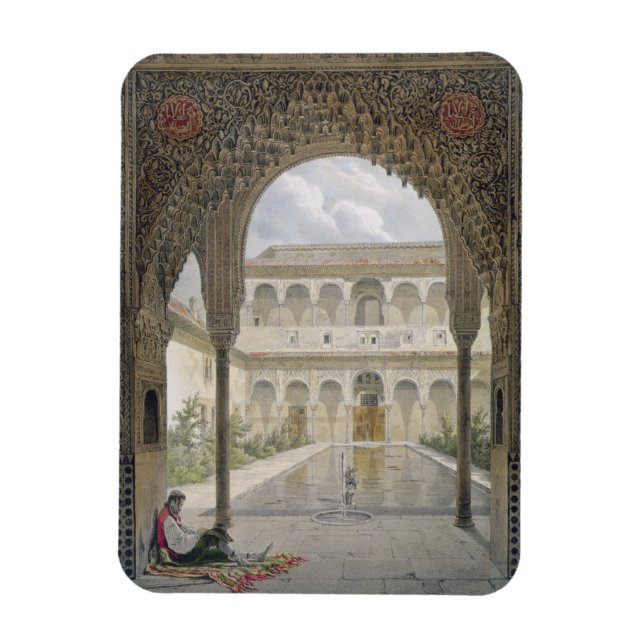 The Court of the Alberca in the Alhambra, Granada, Magnet (Vertical)