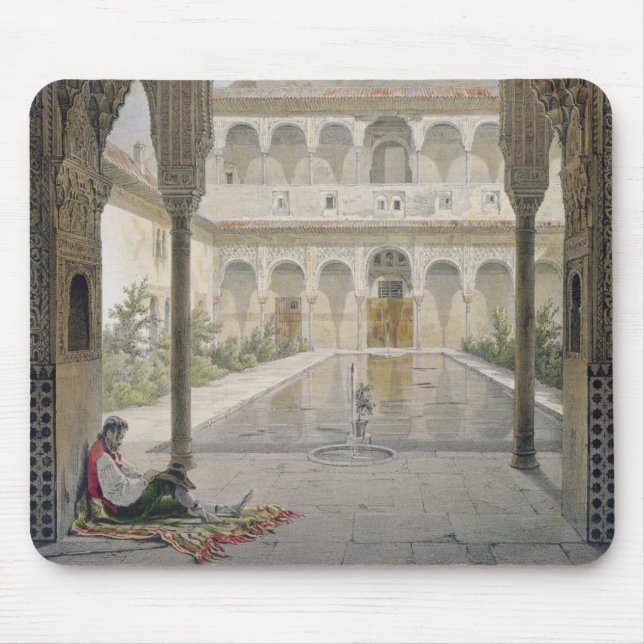 The Court of the Alberca in the Alhambra, Granada, Mouse Pad (Front)
