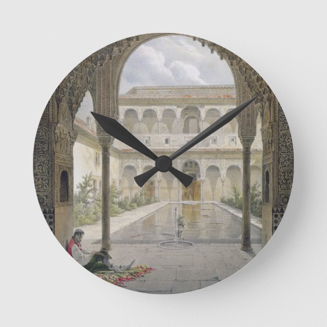 The Court of the Alberca in the Alhambra, Granada, Round Clock (Front)