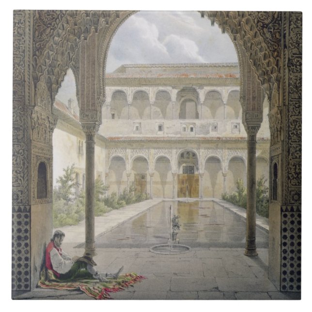 The Court of the Alberca in the Alhambra, Granada, Tile (Front)