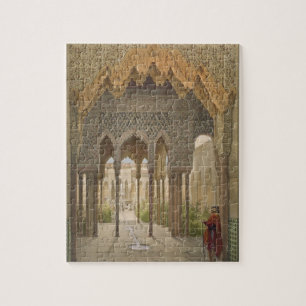 The Court of the Lions, the Alhambra, Granada, 185 Jigsaw Puzzle