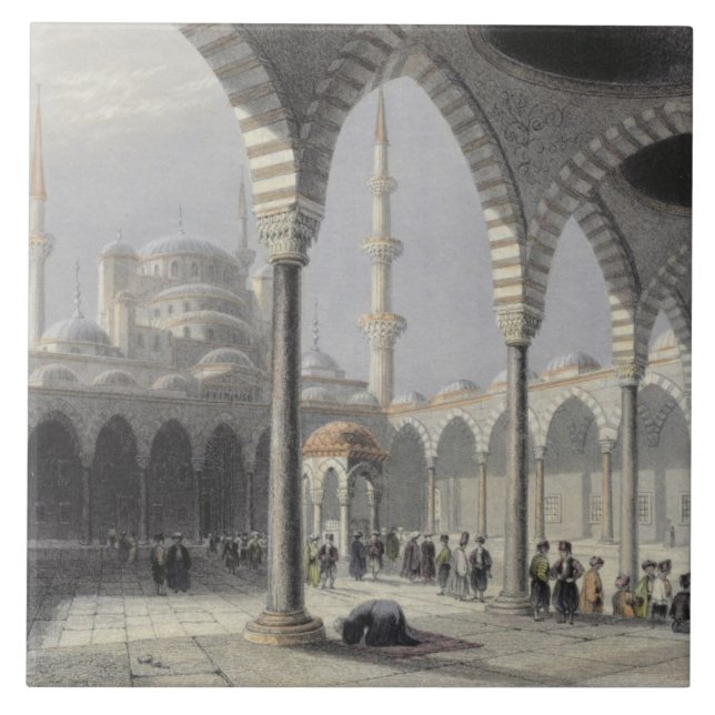 The Court of the Mosque of Sultan Achmet, Istanbul Ceramic Tile (Front)