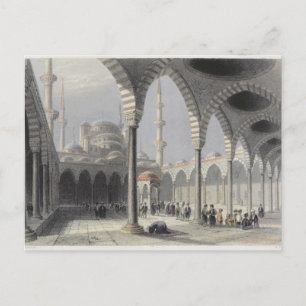 The Court of the Mosque of Sultan Achmet, Istanbul Postcard