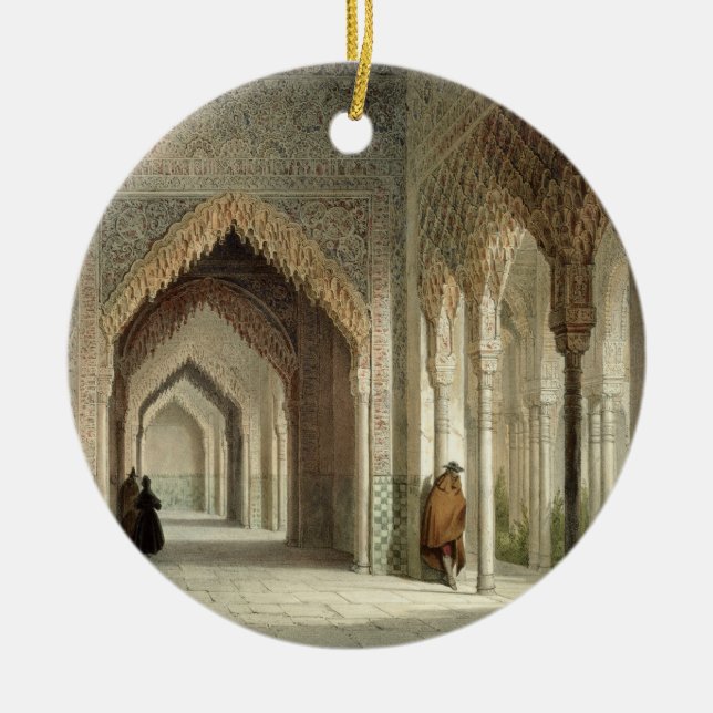 The Court Room of the Alhambra, Granada, 1853 (lit Ceramic Ornament (Front)