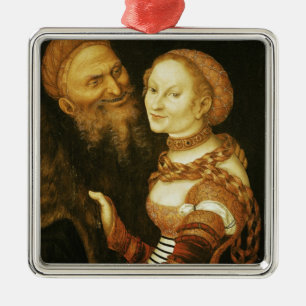 The Courtesan and the Old Man, c.1530 Metal Tree Decoration