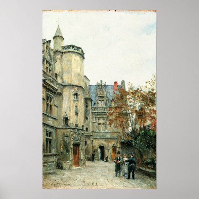 The Courtyard of the Museum of Cluny, c.1878-80 Poster (Front)