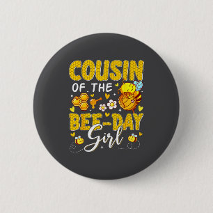 The Cousin Bee Day Flower Birthday 6 Cm Round Badge