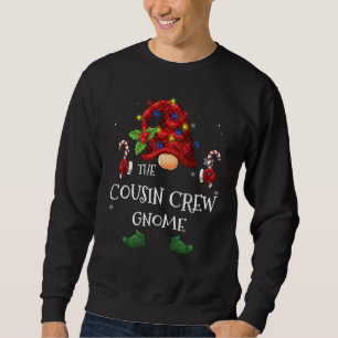 The Cousin Crew Gnome Buffalo Plaid Christmas Tree Sweatshirt