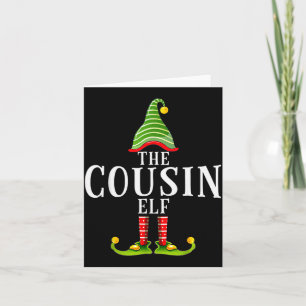 The Cousin Elf Funny Matching Pajama Xmas Card