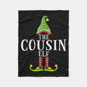 The Cousin Elf Funny Matching Pajama Xmas Fleece Blanket