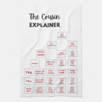 The Cousin Explainer Kitchen Tea Towel
