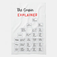 The Cousin Explainer Kitchen Tea Towel