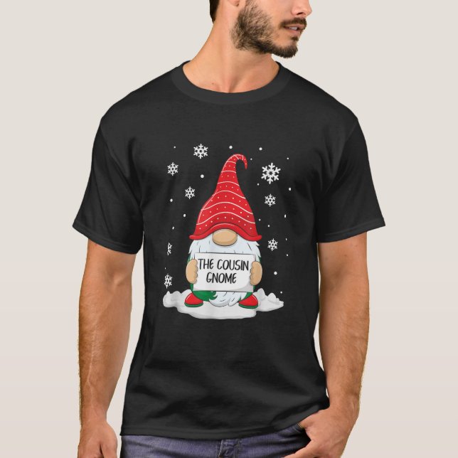 The Cousin Gnome Matching Family Christmas Xmas  T-Shirt (Front)