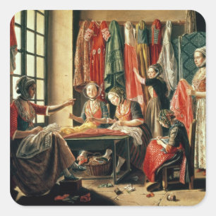 The Couturier's workshop, Arles, 1760 Square Sticker