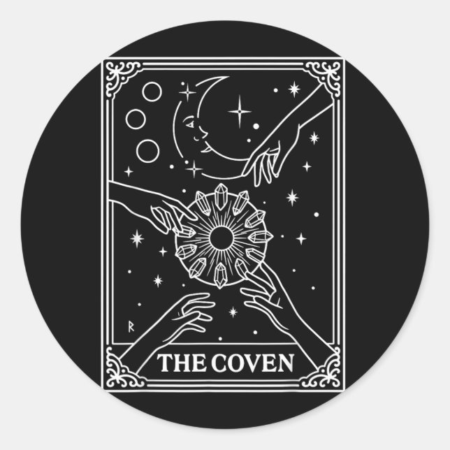 The Coven Bride Bach Crew Wedding Gothic Classic Round Sticker (Front)