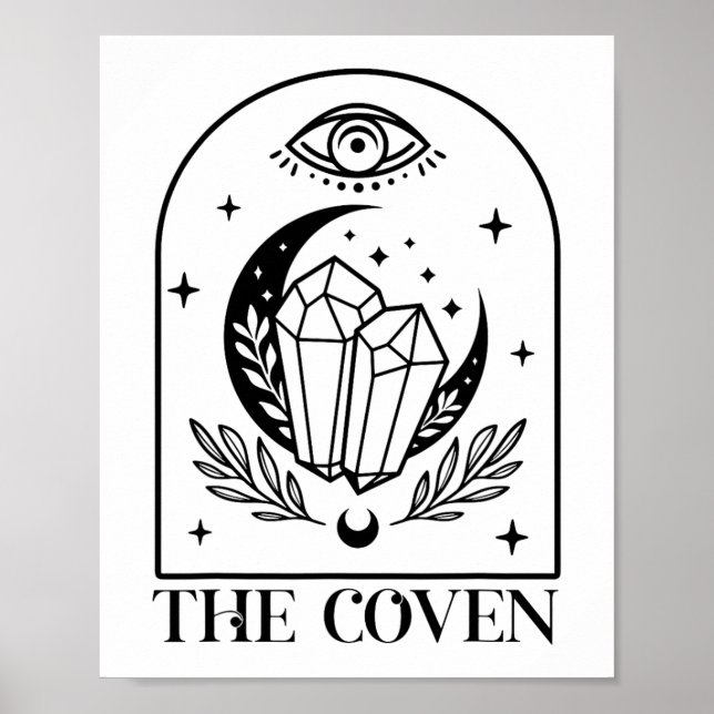 The Coven Bride Witchy Gothic Wedding Bachelorette Poster (Front)