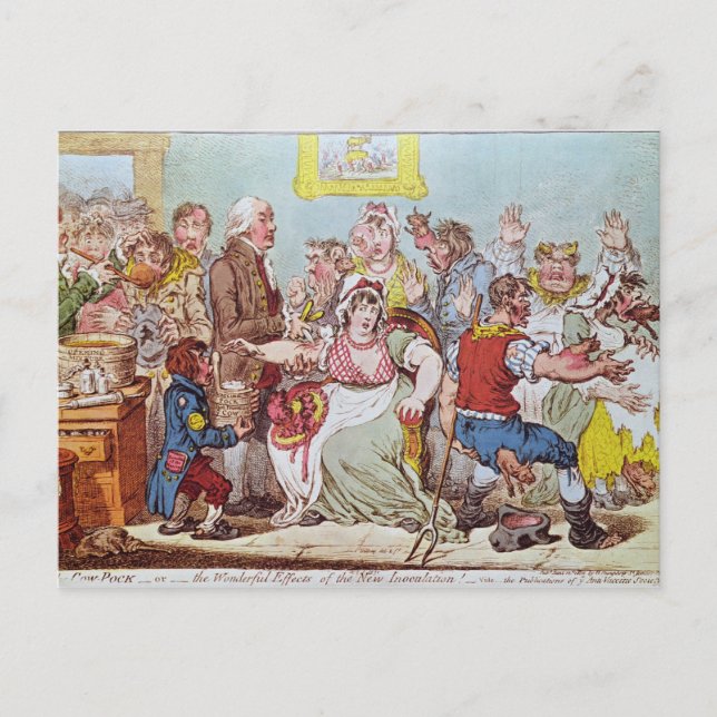 The Cow Pock or the Wonderful Effects Postcard (Front)