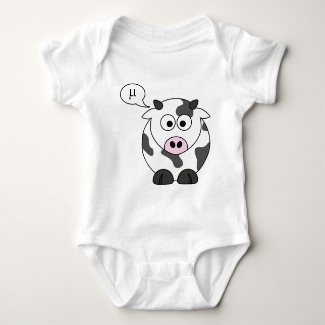 The Cow Says μ Baby Bodysuit (Front)