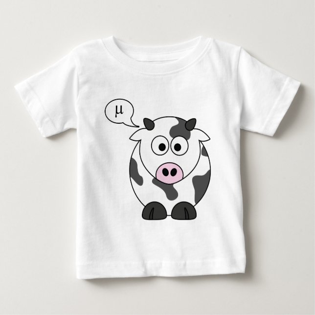 The Cow Says μ Baby T-Shirt (Front)