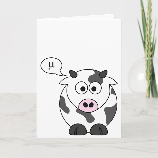 The Cow Says μ Card (Front)
