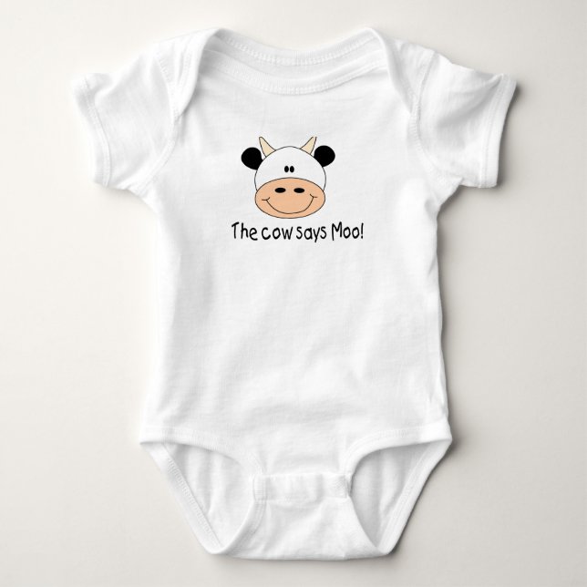 The Cow Says Moo Baby Bodysuit (Front)