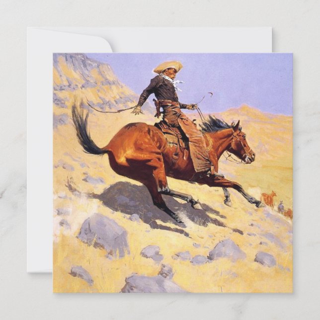 The Cowboy (by Frederic Remington) Card (Front)