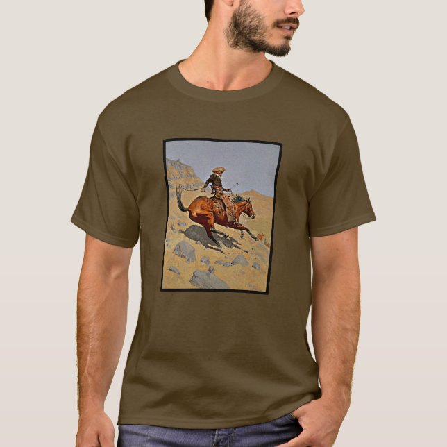 The Cowboy by Frederic Remington T-Shirt (Front)