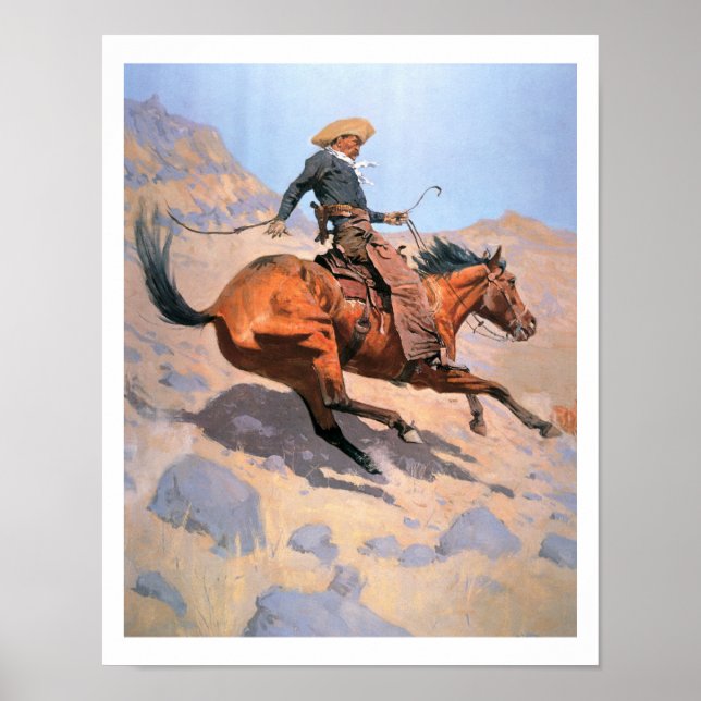 The Cowboy (oil on canvas) Poster (Front)
