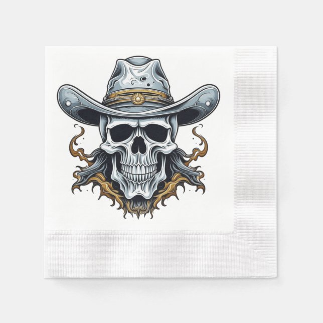 The Cowboy Skeleton Napkin (Front)