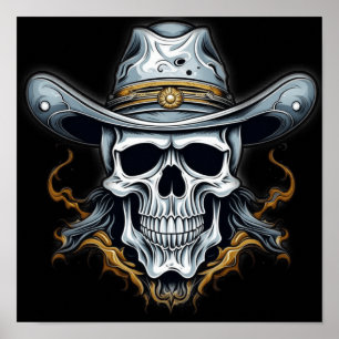 The Cowboy Skeleton Poster
