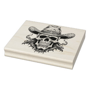 The Cowboy Skeleton Rubber Stamp