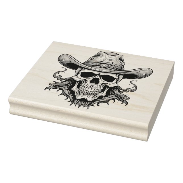 The Cowboy Skeleton Rubber Stamp (Stamp)