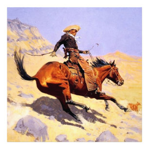 The Cowboy Western Art by Frederic Remington Photo Print