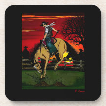 "The Cowboys" Hard plastic coaster