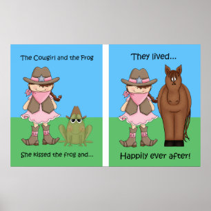 The Cowgirl and the Frog Poster Brunet