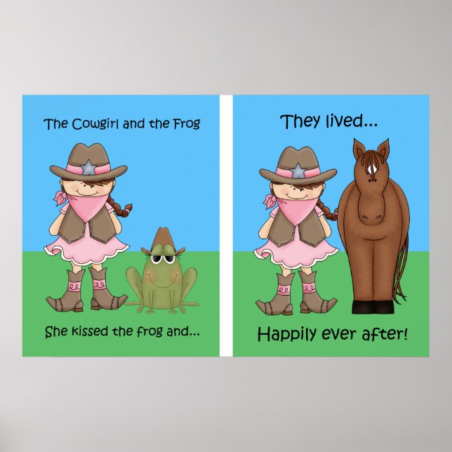 The Cowgirl and the Frog Poster Brunet (Front)