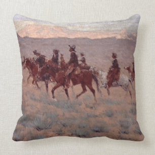 The Cowpunchers (w/c on paper) Cushion