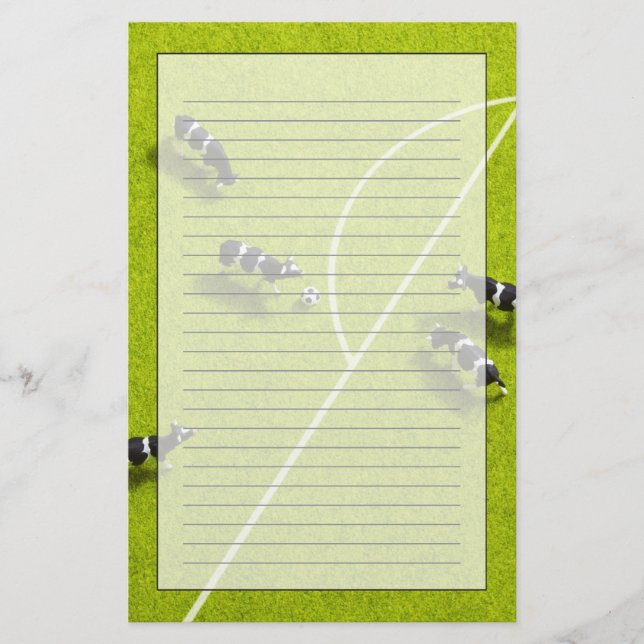 The cows playing soccer stationery (Front)