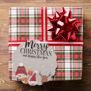 The Cozy Critters Personalized Holiday Tag Tree Decoration Card